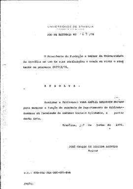 Ato da Reitoria nº 0169/1978