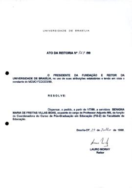 Ato da Reitoria nº 0767/1999