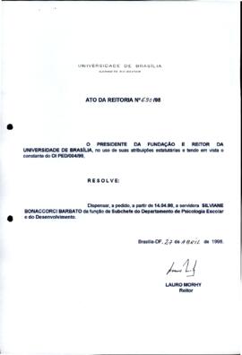 Ato da Reitoria nº 0690/1998