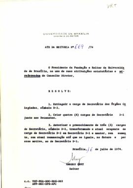 Ato da Reitoria nº 0669/1974