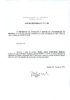 Ato da Reitoria nº 0861/1998