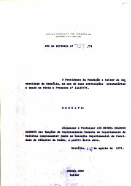Ato da Reitoria nº 0727/1974