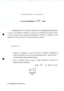 Ato da Reitoria nº 0649/2000