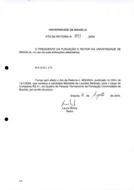 Ato da Reitoria nº 1143/2004