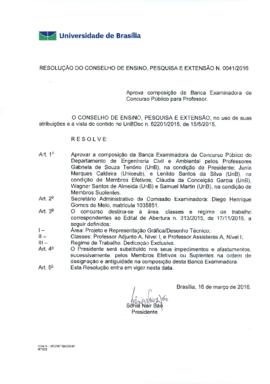 Resolução do Conselho de Ensino, Pesquisa e Extensão nº 0041/2016