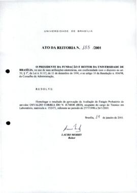 Ato da Reitoria nº 0155/2001