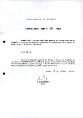 Ato da Reitoria nº 0319/2001