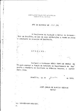 Ato da Reitoria nº 0117/1978