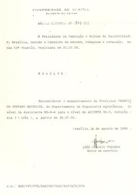 Ato da Reitoria nº 0319/1986