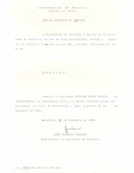 Ato da Reitoria nº 0590/1985