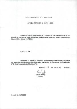 Ato da Reitoria nº 1277/2002