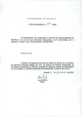 Ato da Reitoria nº 0197/2003