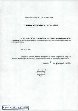 Ato da Reitoria nº 0172/2002