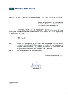 Resolução do Conselho de Ensino, Pesquisa e Extensão nº 0125/2015