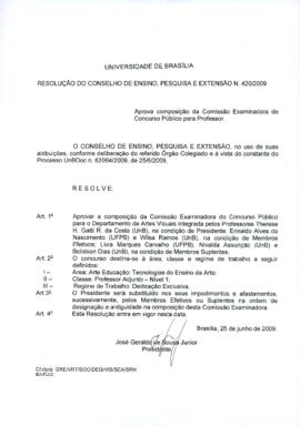 Resolução do Conselho de Ensino, Pesquisa e Extensão nº 0420/2009