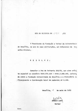 Ato da Reitoria nº 0290/1973