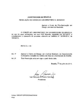 Resolução do Conselho Universitário nº 0029/2013