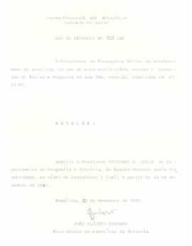 Ato da Reitoria nº 0703/1985