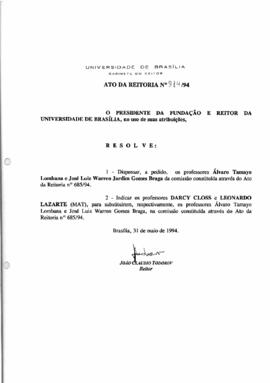 Ato da Reitoria nº 0814/1994