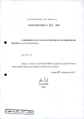 Ato da Reitoria nº 0313/2001