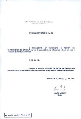 Ato da Reitoria nº 0716/1998