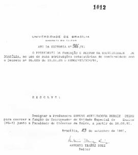 Ato da Reitoria nº 0926/1991