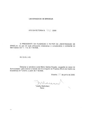 Ato da Reitoria nº 0998/2006