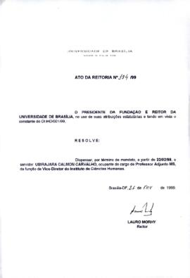 Ato da Reitoria nº 0184/1999