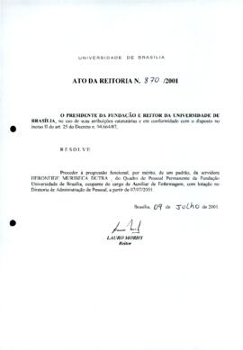 Ato da Reitoria nº 0870/2001