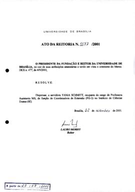 Ato da Reitoria nº 1177/2001