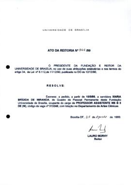 Ato da Reitoria nº 0844/1999