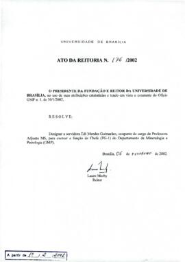 Ato da Reitoria nº 0176/2002