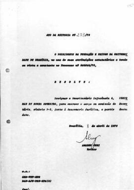 Ato da Reitoria nº 0253/1976