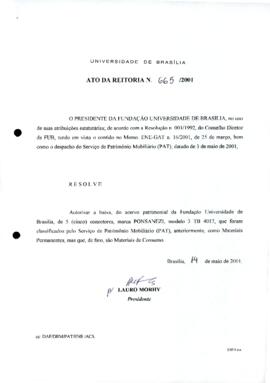 Ato da Reitoria nº 0665/2001