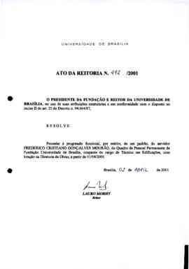 Ato da Reitoria nº 0492/2001