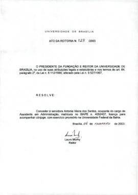 Ato da Reitoria nº 0123/2003