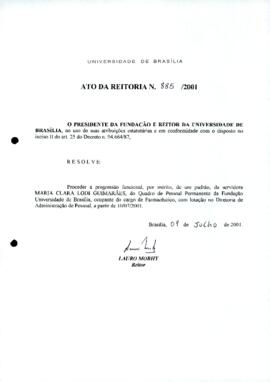 Ato da Reitoria nº 0885/2001