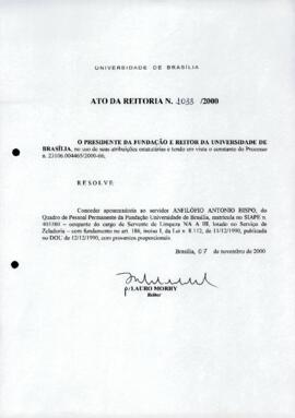 Ato da Reitoria nº 1033/2000