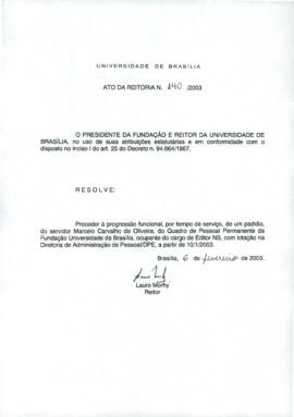 Ato da Reitoria nº 0140/2003