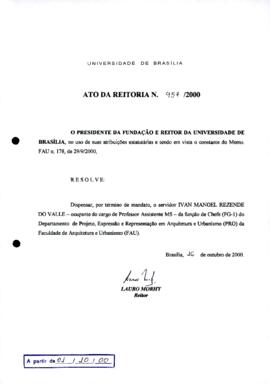 Ato da Reitoria nº 0957/2000
