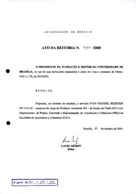 Ato da Reitoria nº 0957/2000