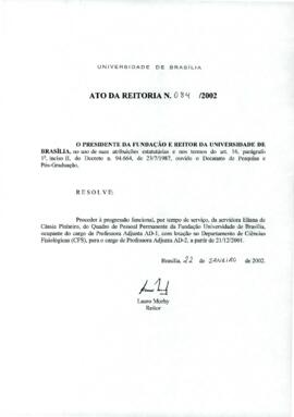 Ato da Reitoria nº 0084/2002