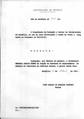 Ato da Reitoria nº 0051/1981