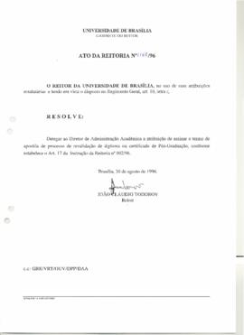 Ato da Reitoria nº 1168/1996