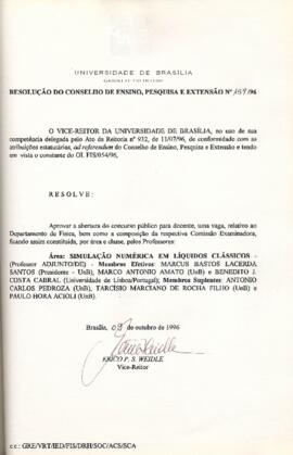 Resolução do Conselho de Ensino, Pesquisa e Extensão nº 0159/1996