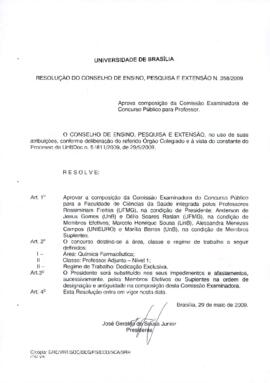 Resolução do Conselho de Ensino, Pesquisa e Extensão nº 0358/2009