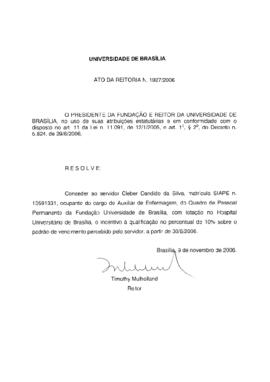 Ato da Reitoria nº 1927/2006