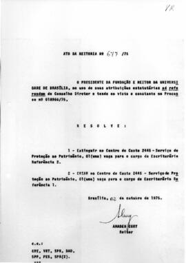 Ato da Reitoria nº 0677/1975