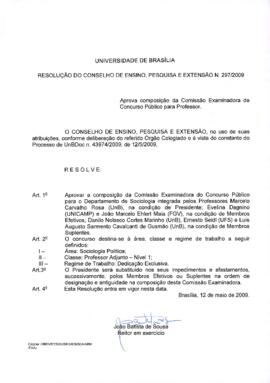 Resolução do Conselho de Ensino, Pesquisa e Extensão nº 0297/2009