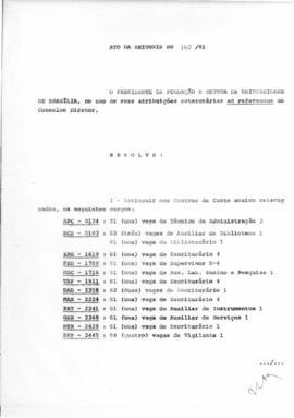 Ato da Reitoria nº 0140/1981